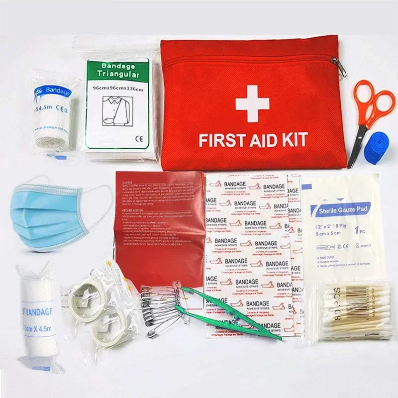 Multi purpose first aid kit suitable for outdoor activities and emergency situations, portable first aid kit, first aid