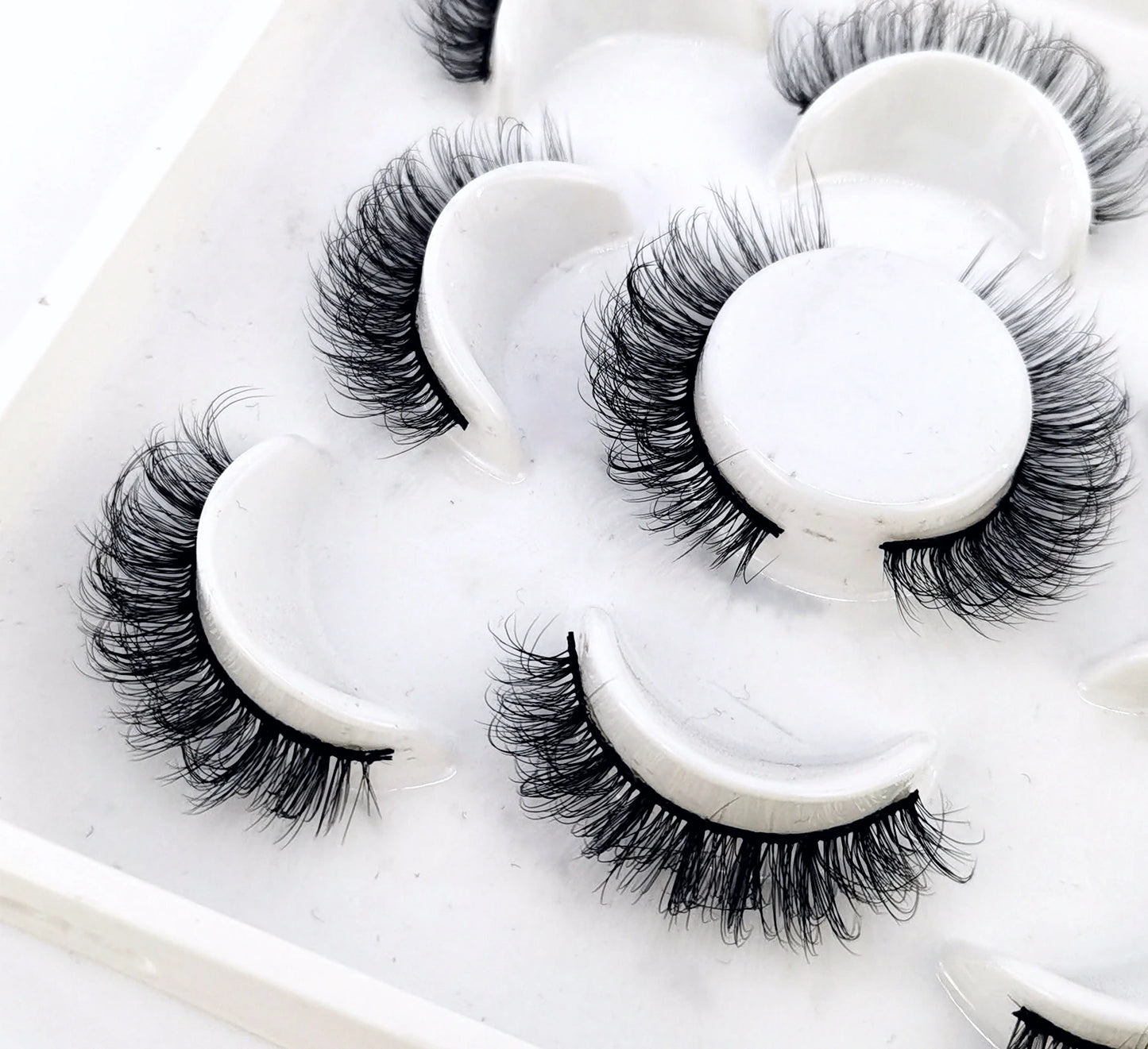 5 Pairs 25 mm 3d Mink Lashes Bulk Faux with Custom Box Wispy Natural Mink Lashes Pack Short Wholesales Natural