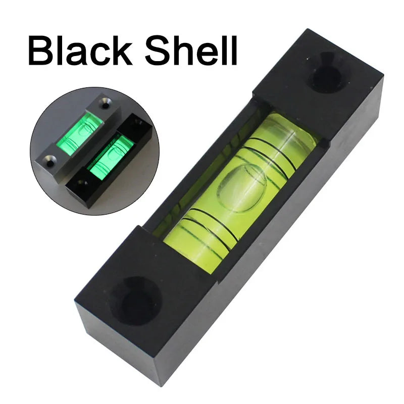 Mini small spirit level Metal material luminous horizontal bubble beads Square night vision function bar type spirit level