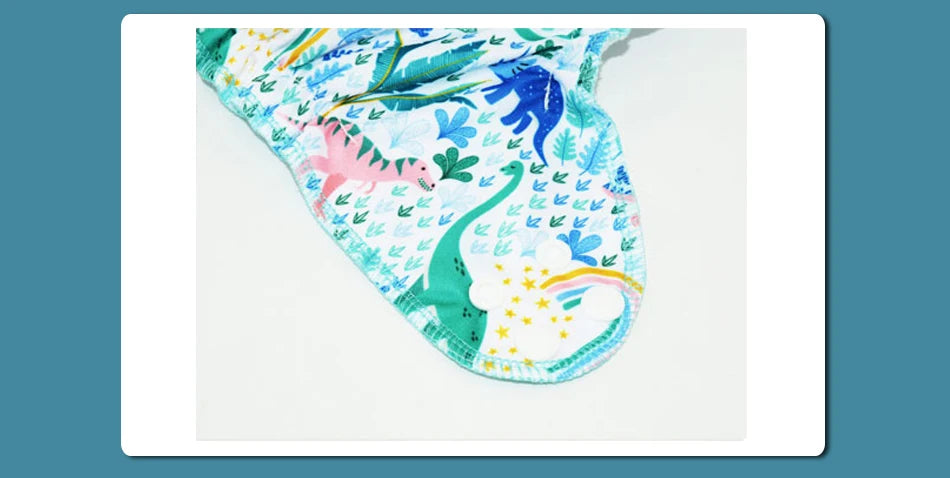 EezKoala Newborn Baby Diapers Organic Cotton Waterproof PUL Tiny AIO Cloth Nappy with Colorful Binding Fit 3-6KG Unisex