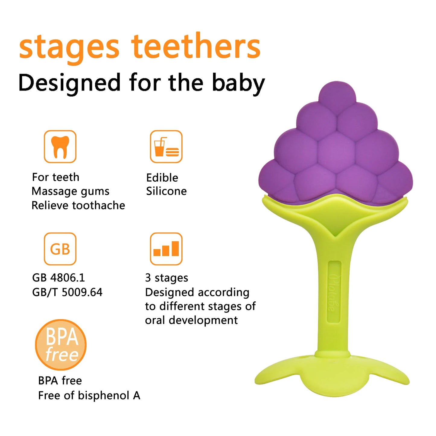 Baby Food Grade Silicone PP Training Nipple with Pig Handle – Pacifier Feeder for Milk & Fresh Fruit Nibbler