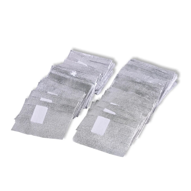 100PCS Gel Nail Polish Remover Foil Wraps with Cotton Pad