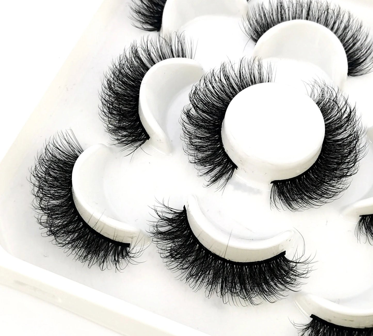 5 Pairs 25 mm 3d Mink Lashes Bulk Faux with Custom Box Wispy Natural Mink Lashes Pack Short Wholesales Natural