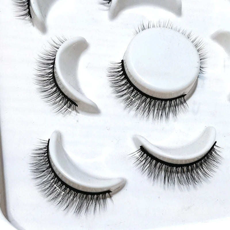 5 Pairs 25 mm 3d Mink Lashes Bulk Faux with Custom Box Wispy Natural Mink Lashes Pack Short Wholesales Natural