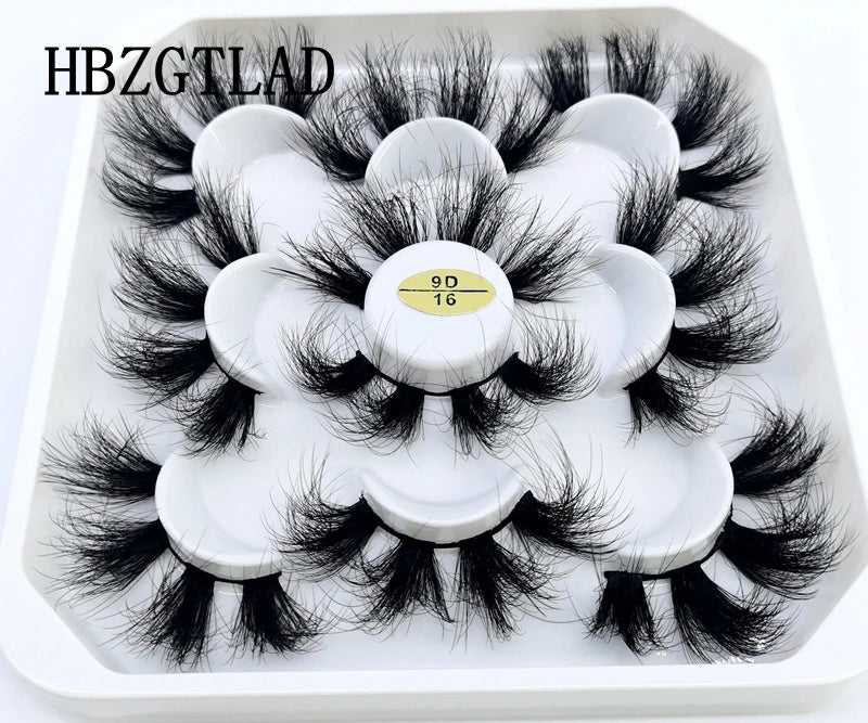 5 Pairs 25 mm 3d Mink Lashes Bulk Faux with Custom Box Wispy Natural Mink Lashes Pack Short Wholesales Natural