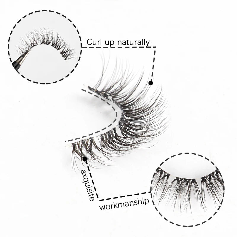 YSDO Manga Lashes 5/10pairs Natural Full False Eyelashes 3D Mink Lashes Extensions Cat Eye Fake Eyelashes Faux Cils