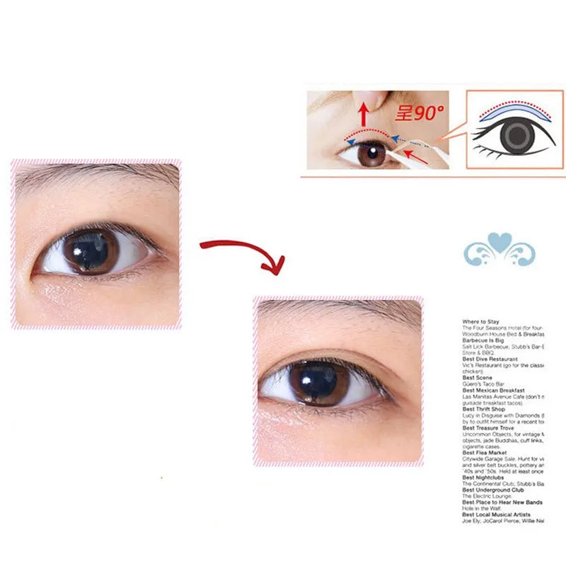 600 Pcs Eye Lift Strips Double Eyelid Tape Clear Gray Eyelid Stripe Big Eyes Invisible Double Fold Eyelid Sticker