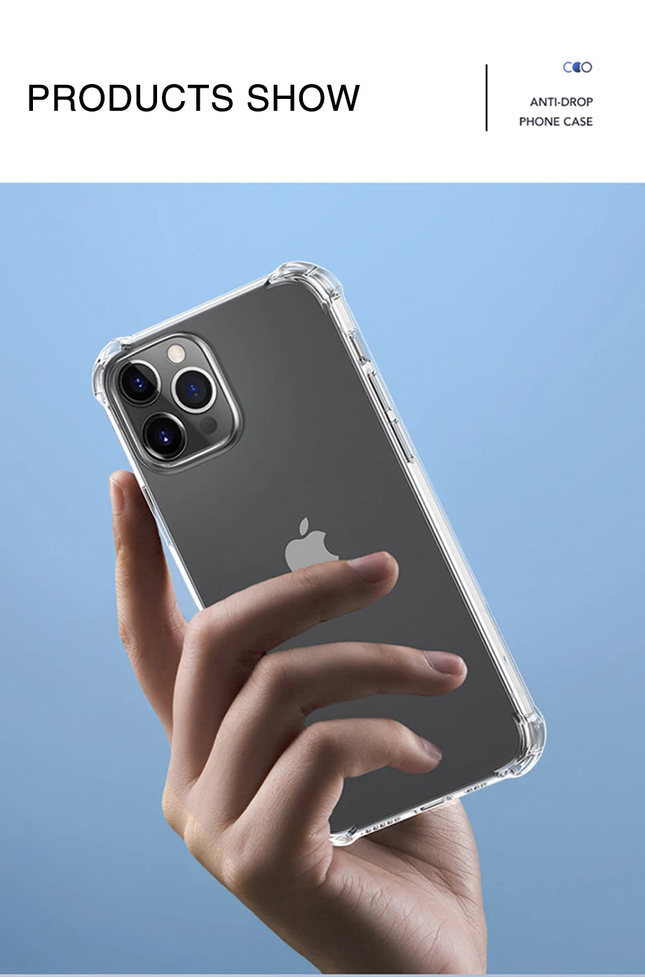 Thick Shockproof Silicone Clear IPhone Case