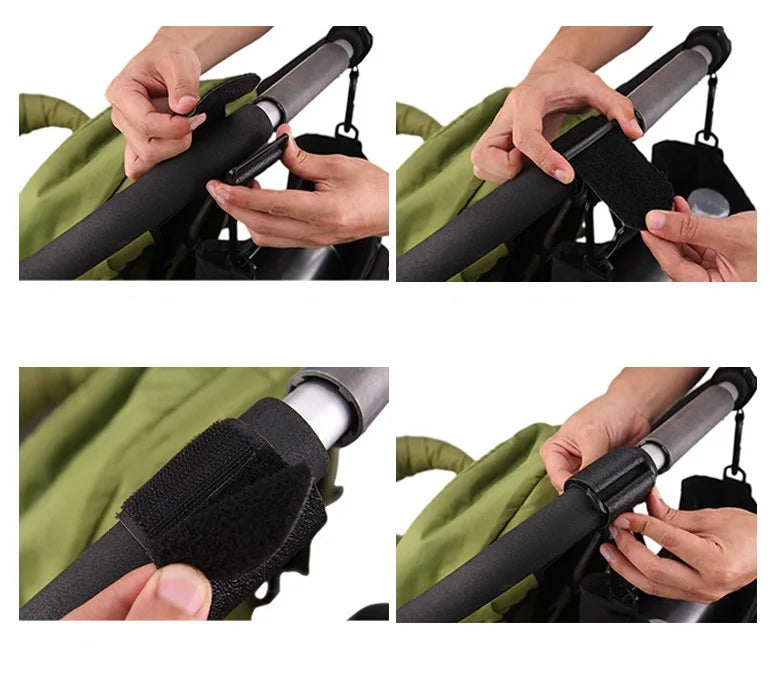 PU Leather Baby Bag Stroller Hook 360 Degree Rotatable Pram Cart Organizer Accessory for Strollers And Carts