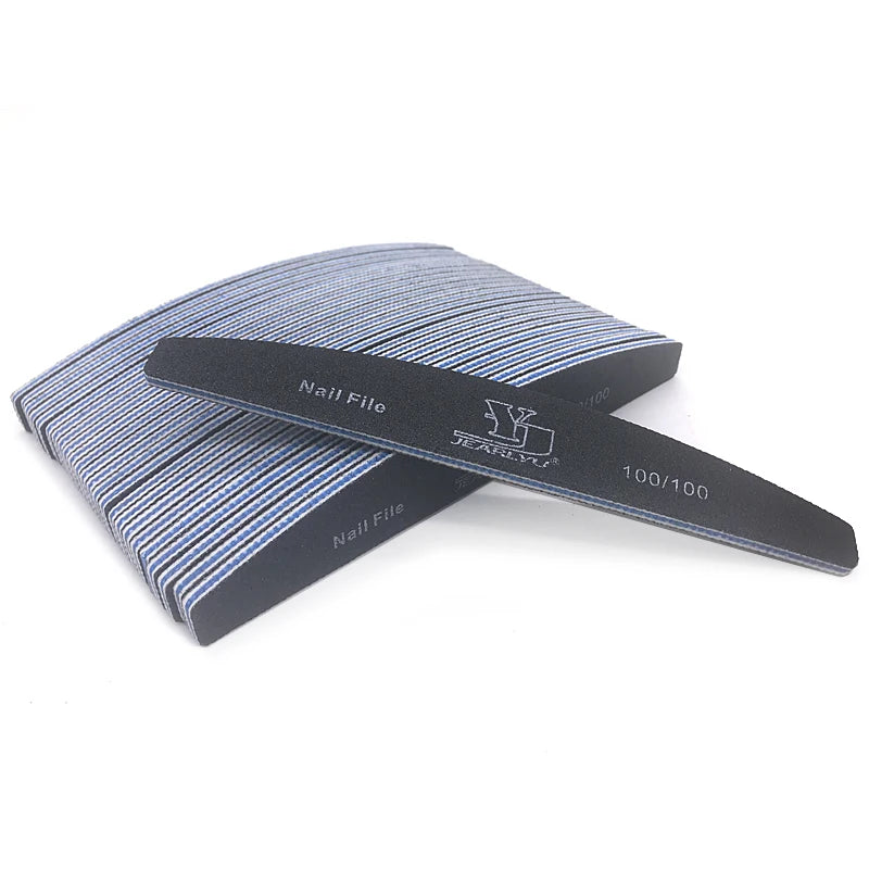 5Pcs/Lot Nail File Set - Mix Color Limas with 80/100/150/180/240 Grit for Manicure & Pedicure