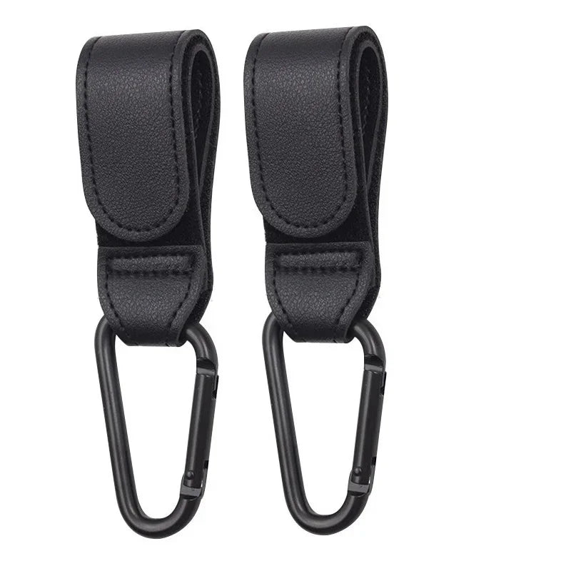 PU Leather Baby Bag Stroller Hook 360 Degree Rotatable Pram Cart Organizer Accessory for Strollers And Carts