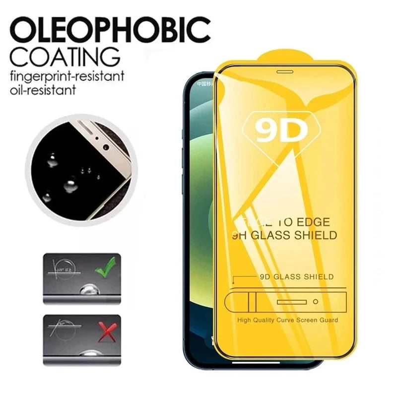4PCS 9D Protective Tempered Glass Screen Protector