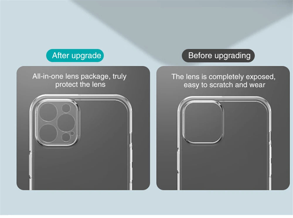 Ultra Thin Clear Phone Case For iPhone 11 12 13 14 15 16 Pro X XR Silicone Transparent Cover