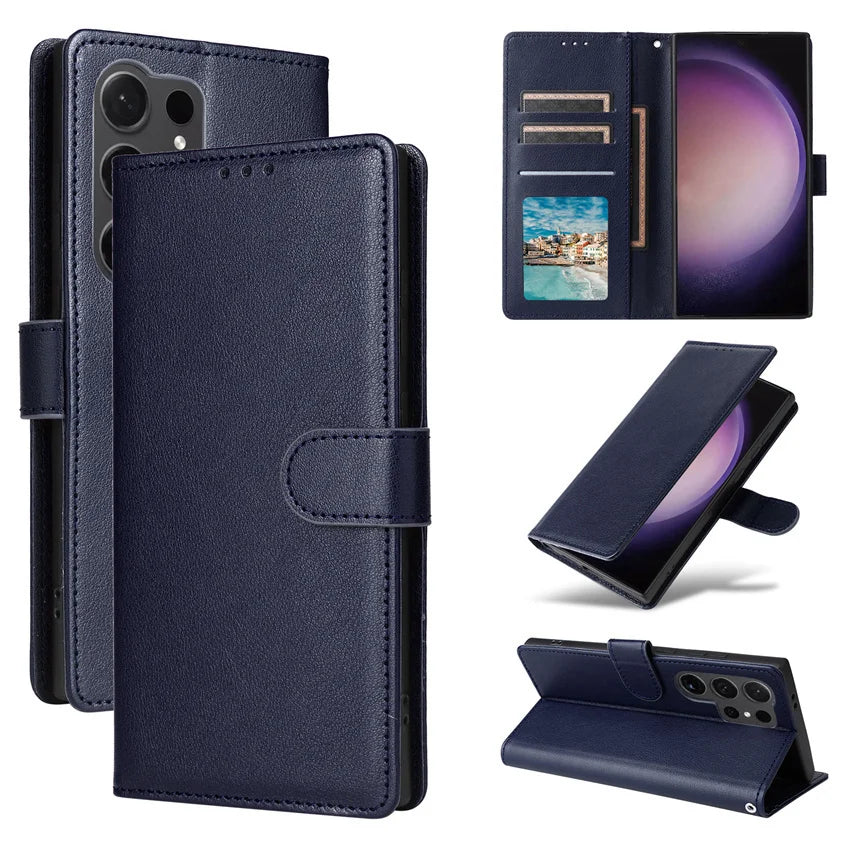 Leather Flip Wallet Case for Samsung Galaxy (Various Models)