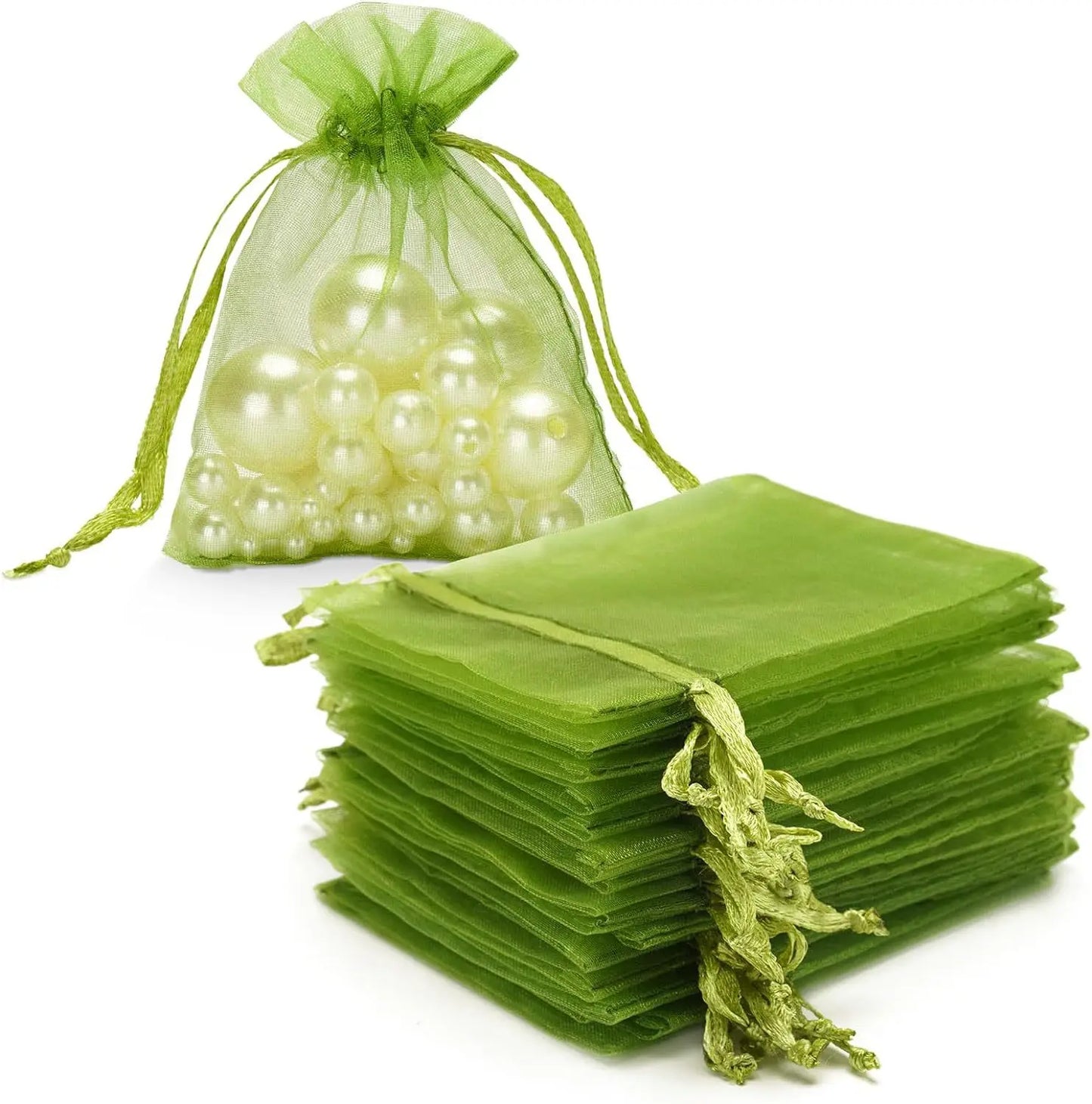 50Pcs Organza Drawstring Bags for Gifts, Jewelry, and Party Favors