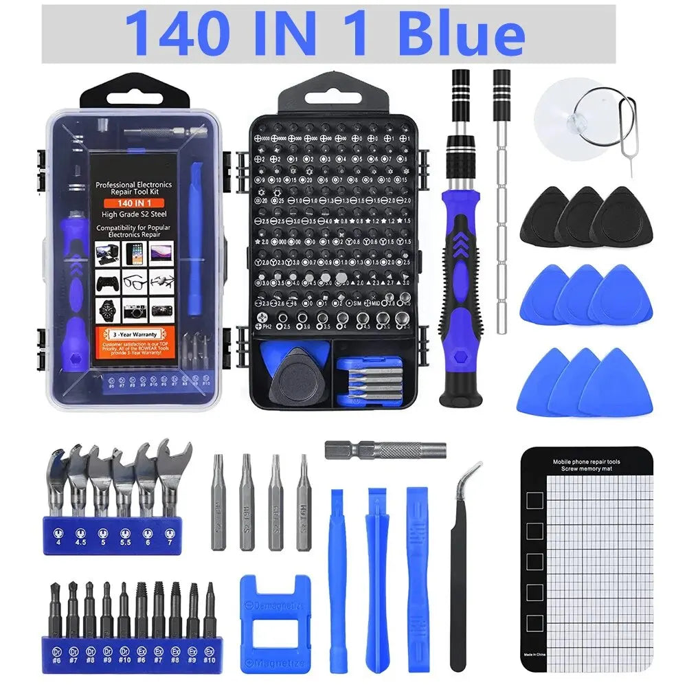 WOZOBUY Precision Screwdriver Set,140 in 1 Repair Tool Kit with 118 Bits Magnetic Screwdriver Set for Computer,Laptop,Phone Etc