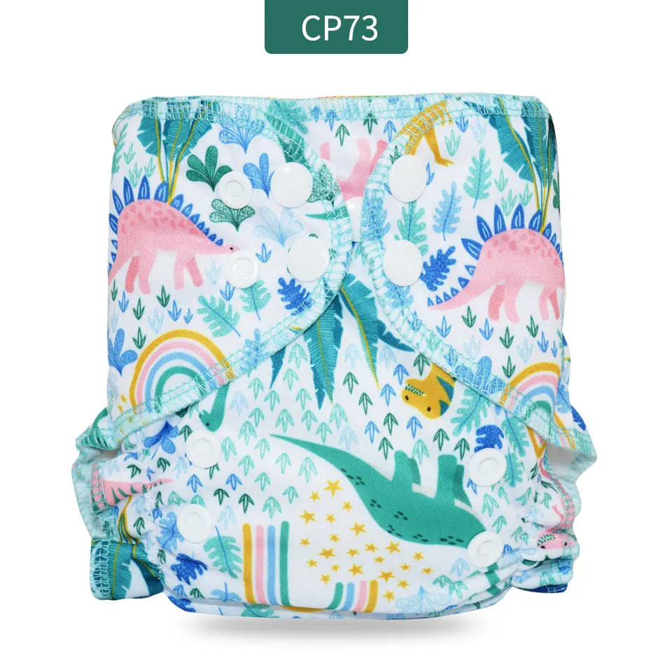 EezKoala Newborn Baby Diapers Organic Cotton Waterproof PUL Tiny AIO Cloth Nappy with Colorful Binding Fit 3-6KG Unisex