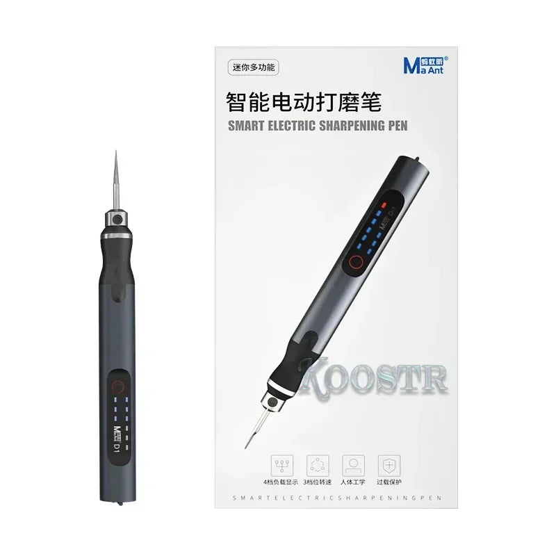 MaAnt D2 Intelligent Charging Grinding Pen Polishing Grinding Tools Set Grinder Engraving Pen for Phone CPU IC Polishing Cutting