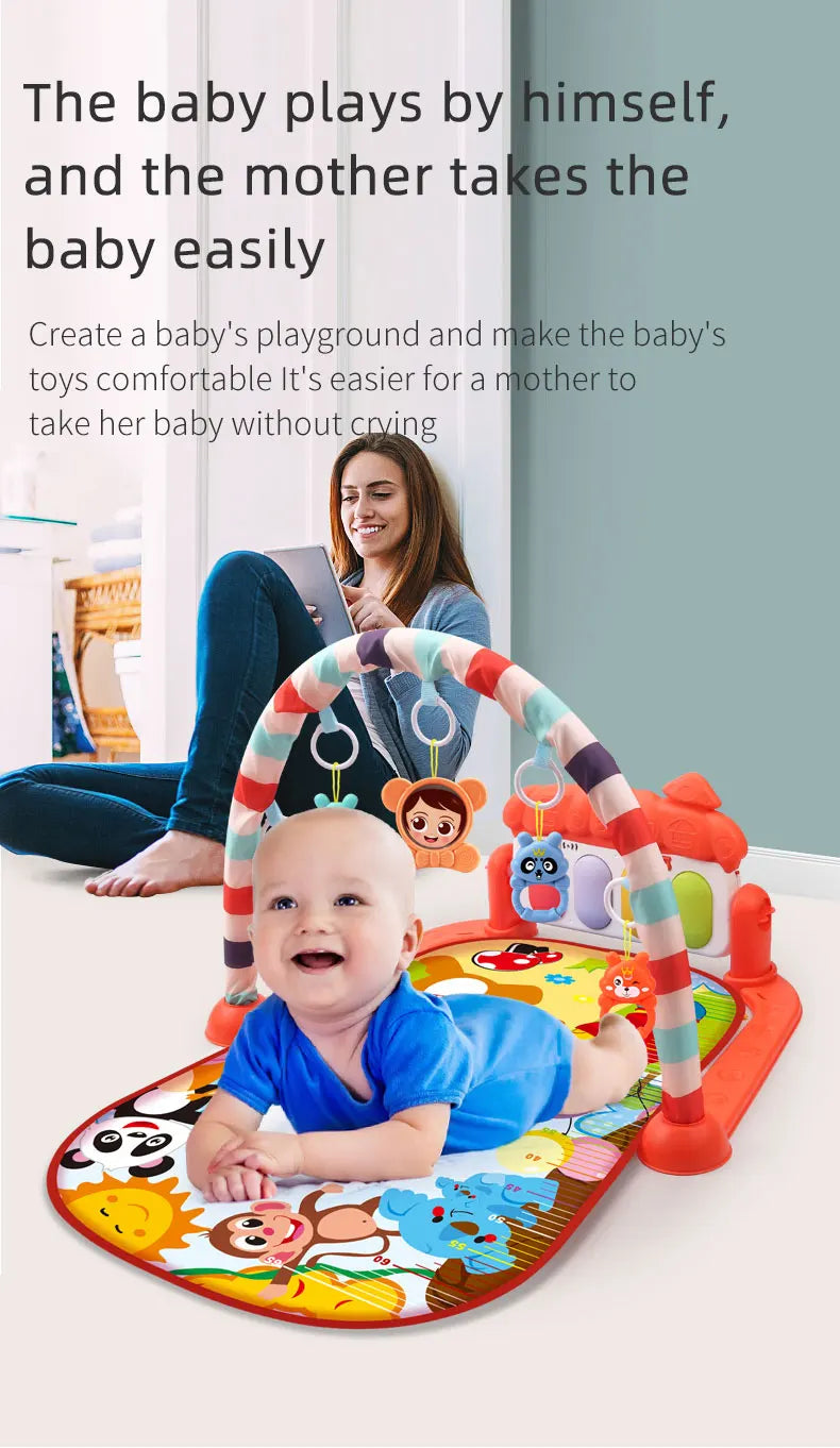 Multifunctional Baby Activity Gym Play Mat with Music