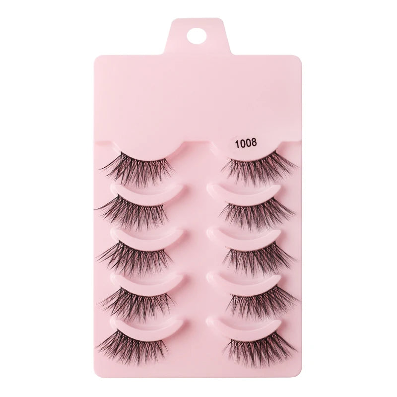 YSDO Manga Lashes 5/10pairs Natural Full False Eyelashes 3D Mink Lashes Extensions Cat Eye Fake Eyelashes Faux Cils