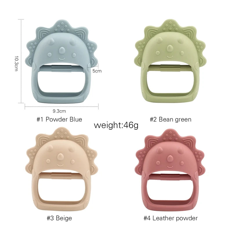 Food Grade Silicone Baby Teethers Animal Shape Teething Toys 0-12 Months Grinding Stick Pacifier Accessories BPA Free