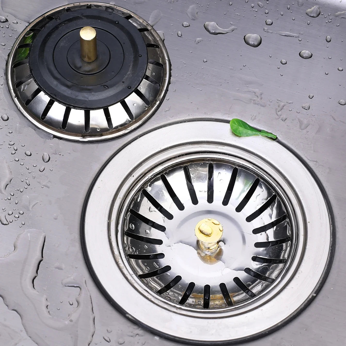 Wholesale Stainless Steel Kitchen Sink Strainers with Handle Stopper