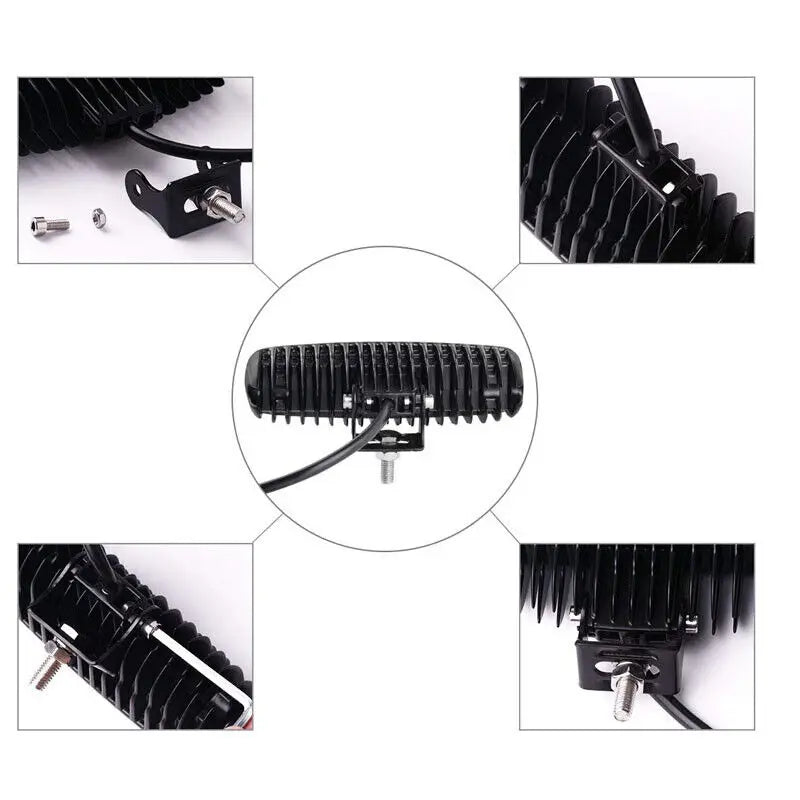 2PCS 18w 6 LED Car Work Light, Driving Lamp