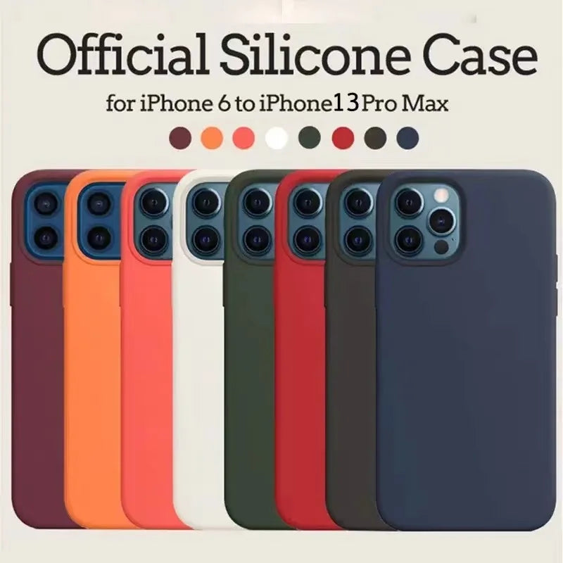 Silicone Case - iPhone 14, 13, 12, 11, 15, 16 Pro Max & Plus