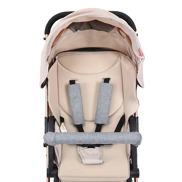 Cotton Gauze Stroller Armrest Cover Baby Safety Guardrail Seat Belt Shoulder Protector Accessory for 0-6 Years Old