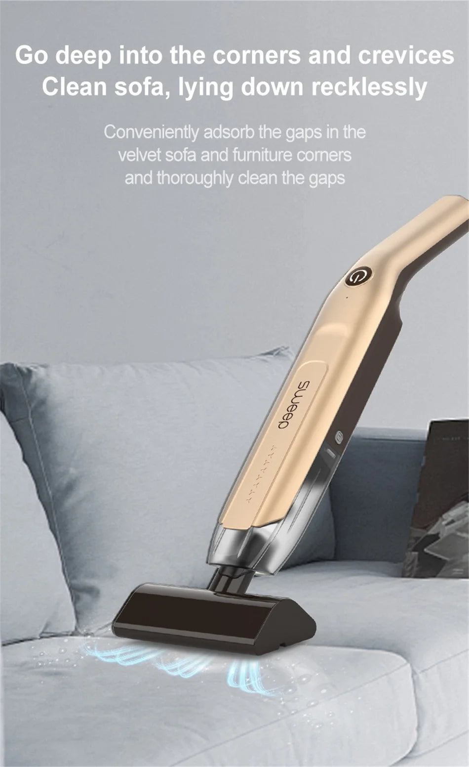 Handheld Wireless Vacuum Cleaner 20000Pa, Powerful Car & Home Cleaning Machine, Metal Strainer, Portable & Cordless