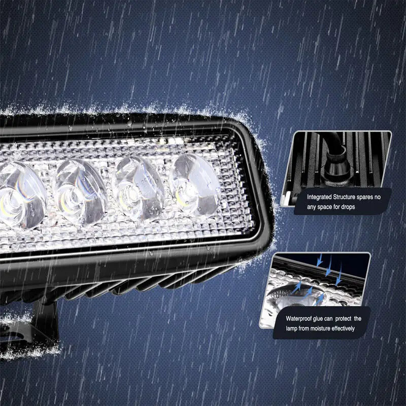 2PCS 18w 6 LED Car Work Light, Driving Lamp