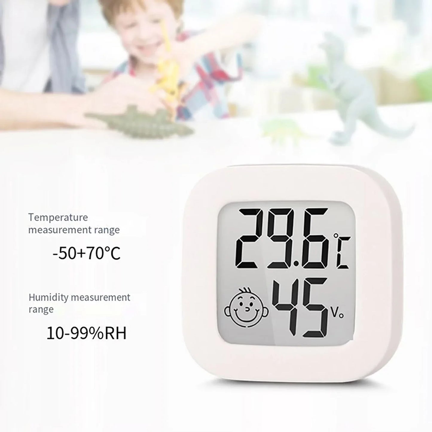 Thermometer Hygrometer Mini Weather Station Thermo-Hygrometer Built-in 2032 Button Battery Temperature Tester Gauge