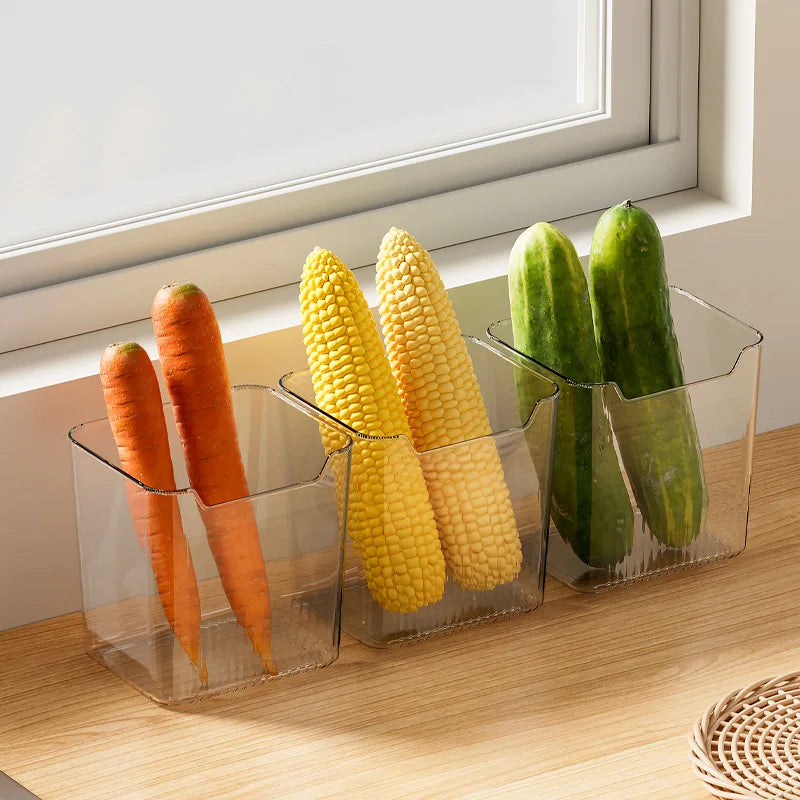 1PCS Refrigerator Side Door Storage Box Food Vegetable Fruit Eggs Fresh Organizer Household Kitchen Fridge