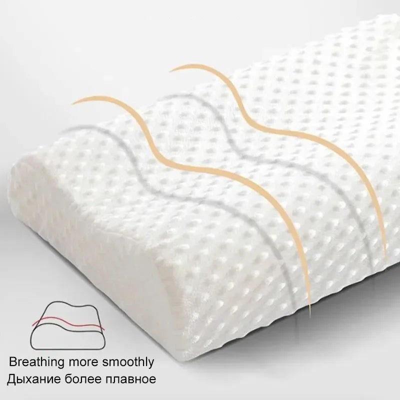 Long Memory Foam Bedding Pillow for Neck Protection, Slow Rebound Shaped Maternity Pillow, Orthopedic Support for Sleeping