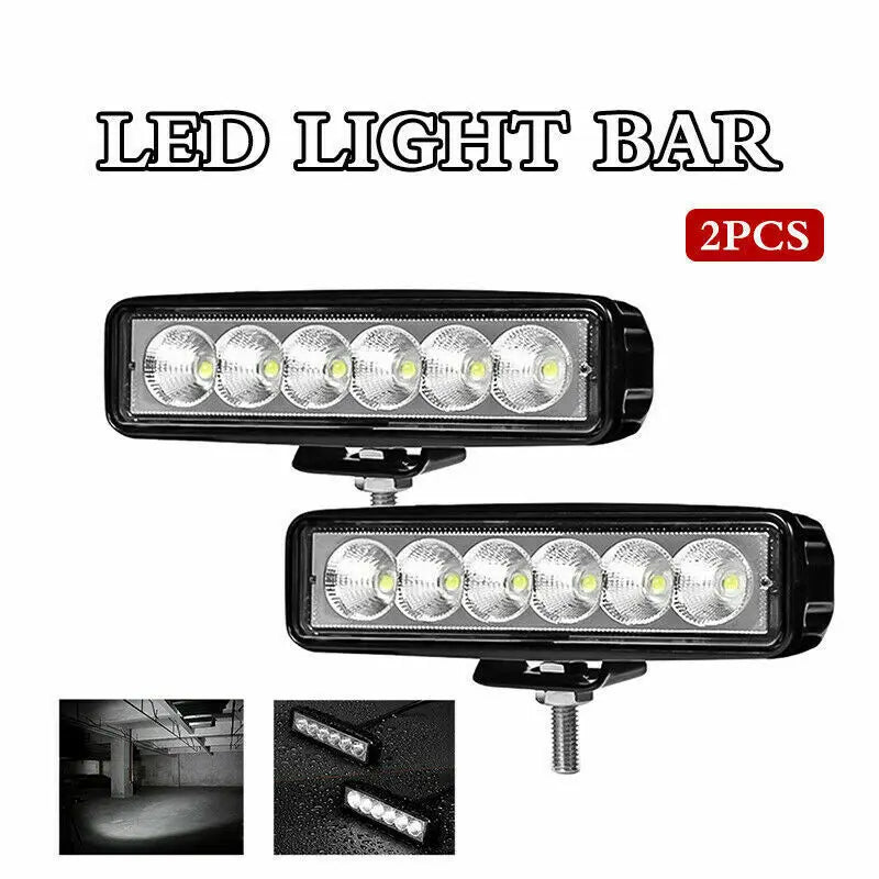 2PCS 18w 6 LED Car Work Light, Driving Lamp