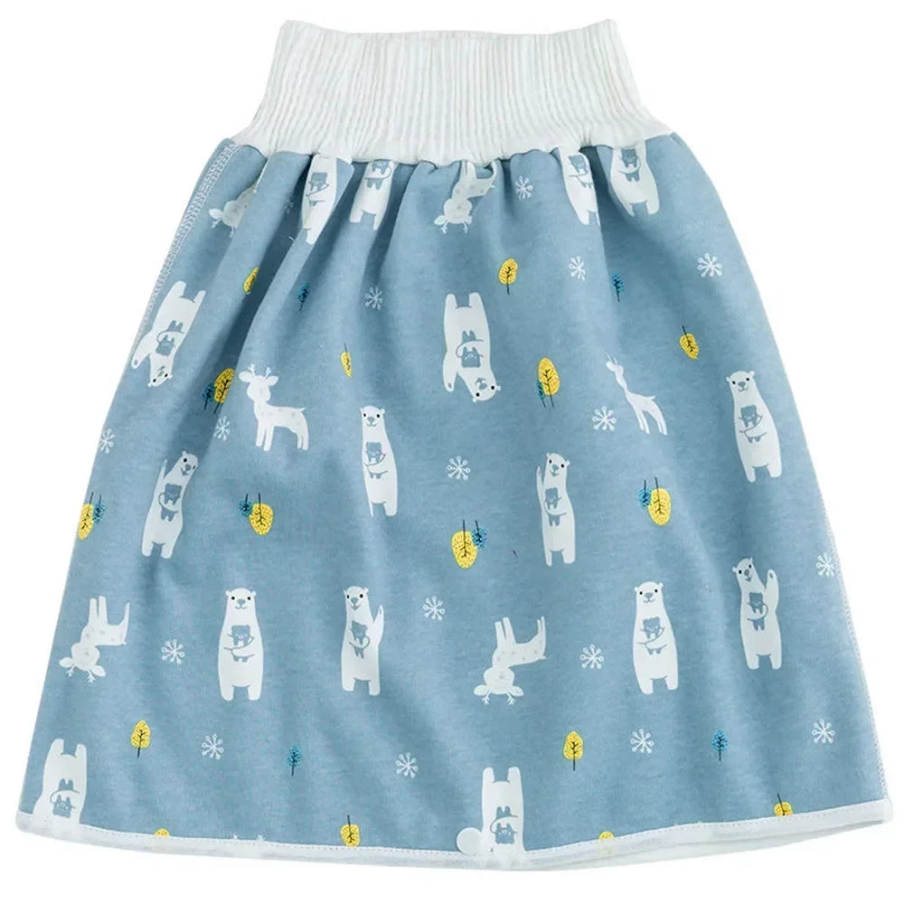 Waterproof Baby Diaper Pants Skirt for Potty Training Unisex Comfy Sleepwear for Boys And Girls 3-15kg Age Range