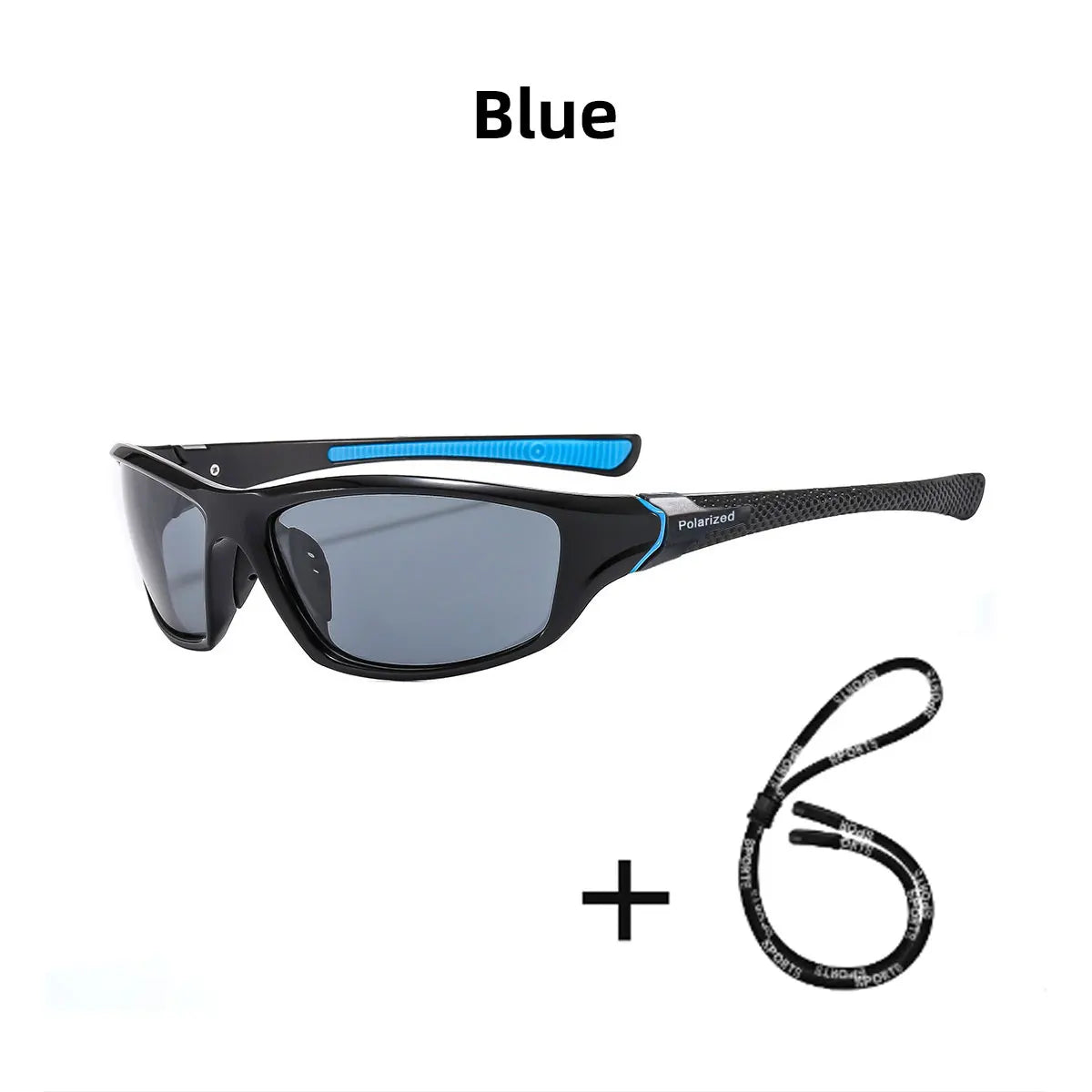 Luxury Polarized Sport Sunglasses with Chain – UV400 Protection