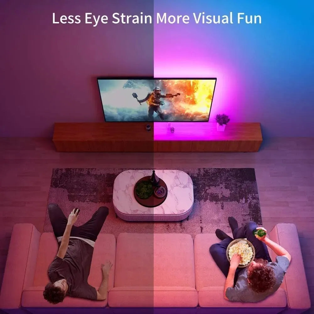 Smart Bluetooth Led Strip Lights RGB 2835 5V USB Smart Life App Controlled for Desktop Screen TV BackLight Flexible Diode Tape