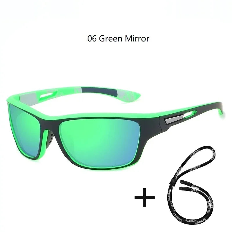 Luxury Polarized Sport Sunglasses with Chain – UV400 Protection
