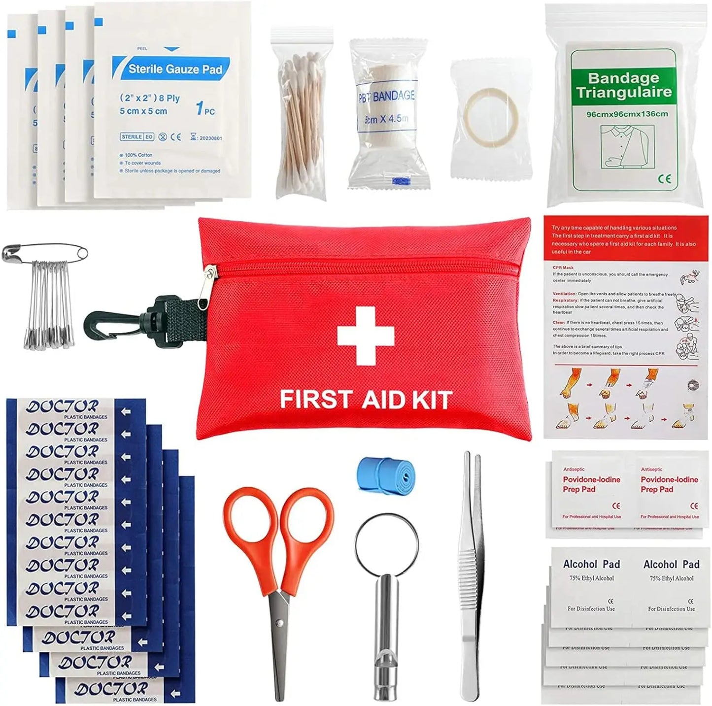 Mini 133pcs Ultimate Portable First Aid Kit - Perfect for Outdoor Enthusiasts and Travelers, Essential for Emergency Situations