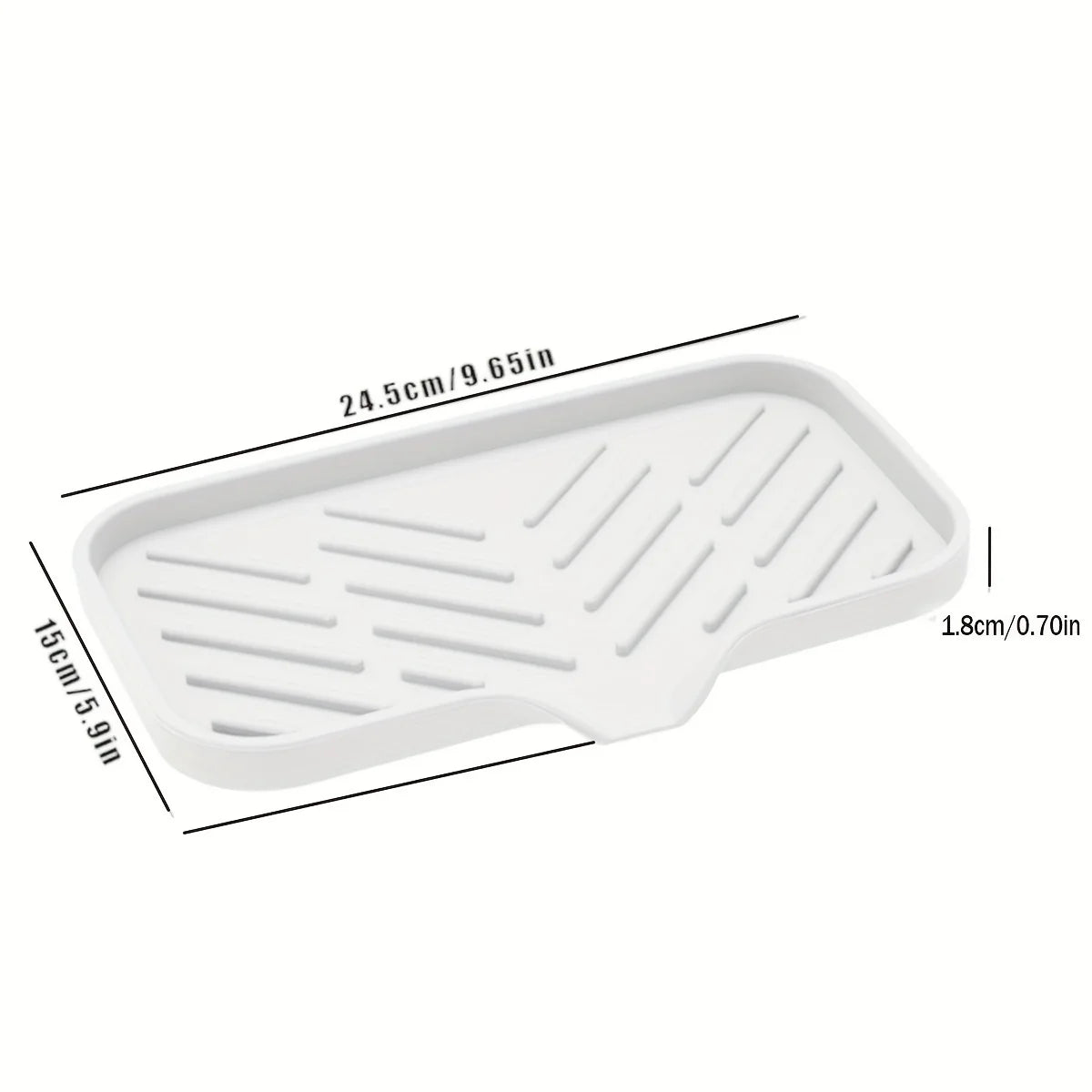 Sink Silicone Tray With Drain Soap Sponge Storage Holder Countertop Sink Scrubber Brush Soap