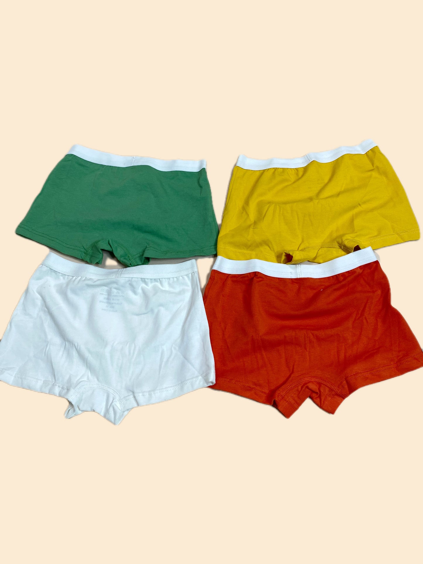 5-Pack Boys Cotton Boxer Shorts Children's Underwear Teenagers Comfortable Fit Solid Color Daily Wear