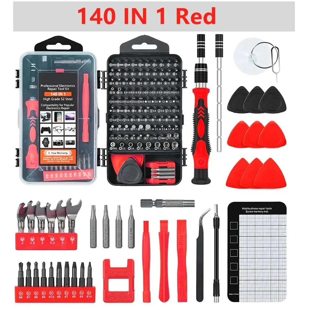 WOZOBUY Precision Screwdriver Set,140 in 1 Repair Tool Kit with 118 Bits Magnetic Screwdriver Set for Computer,Laptop,Phone Etc