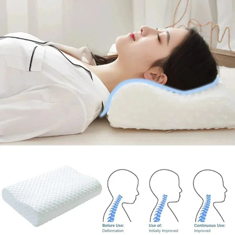 "Memory Foam Adjustable Side Sleeper Pillow for Neck & Shoulder Pain Relief, Orthopedic Contour Pillow JAF028