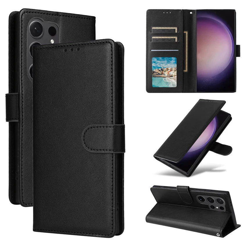 Leather Flip Wallet Case for Samsung Galaxy (Various Models)