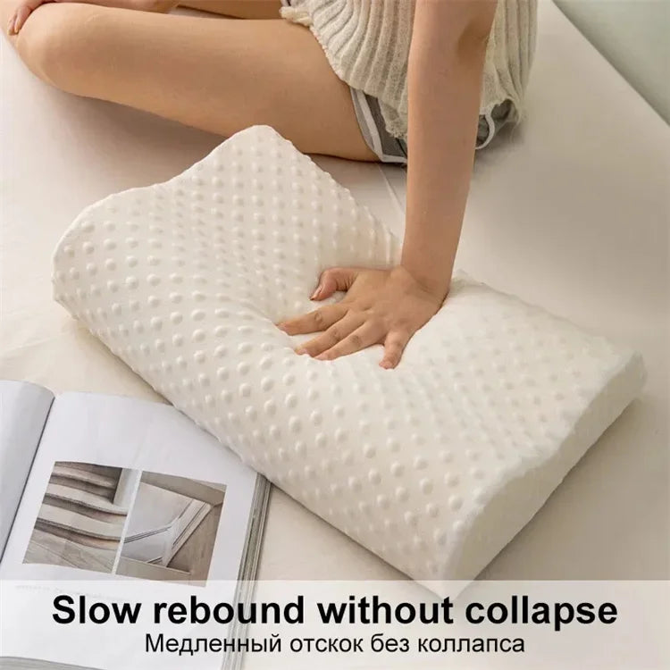 Long Memory Foam Bedding Pillow for Neck Protection, Slow Rebound Shaped Maternity Pillow, Orthopedic Support for Sleeping