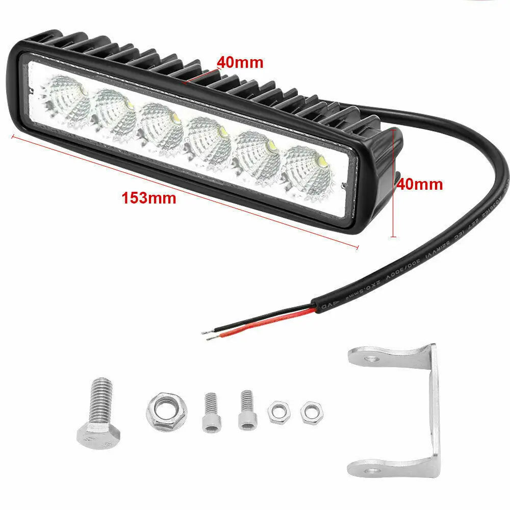 2PCS 18w 6 LED Car Work Light, Driving Lamp