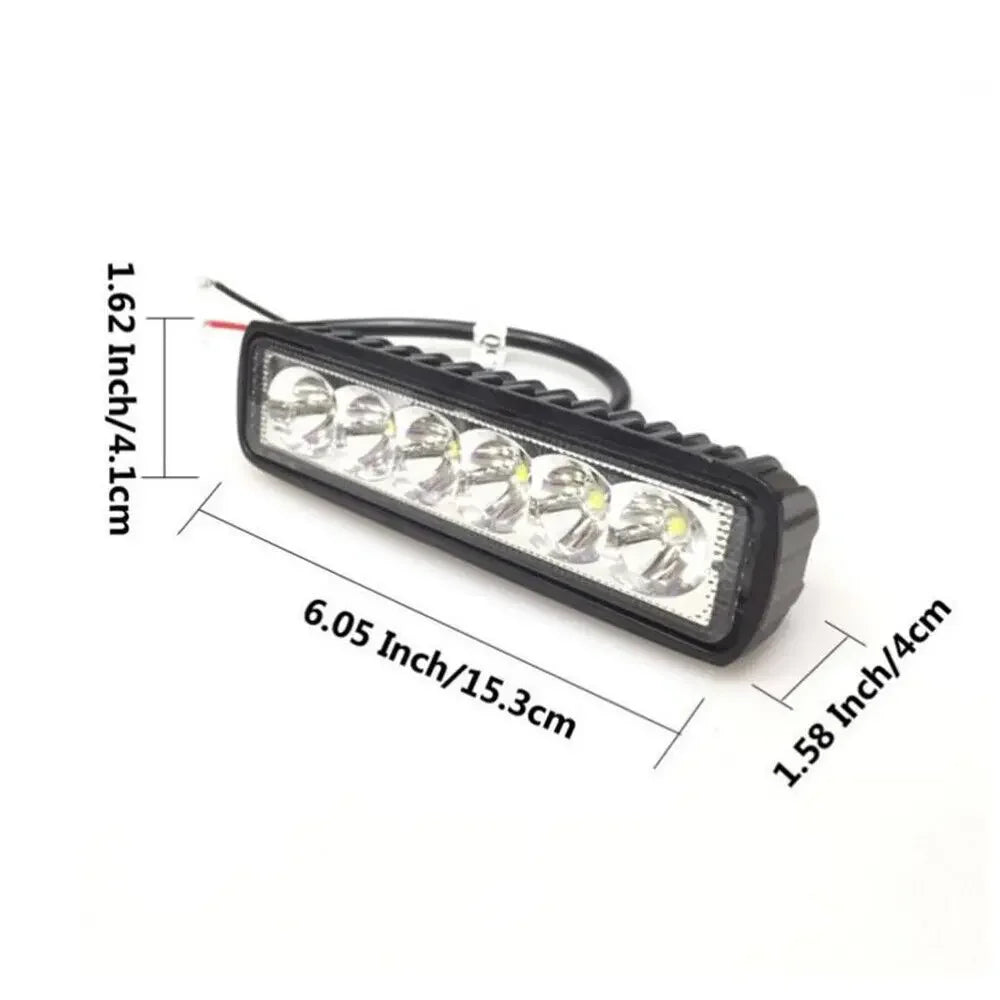 2PCS 18w 6 LED Car Work Light, Driving Lamp