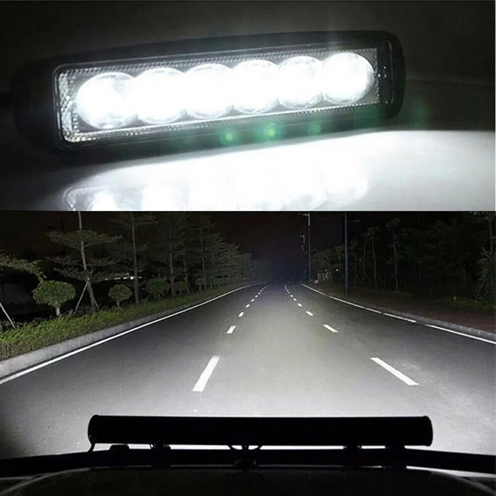 2PCS 18w 6 LED Car Work Light, Driving Lamp