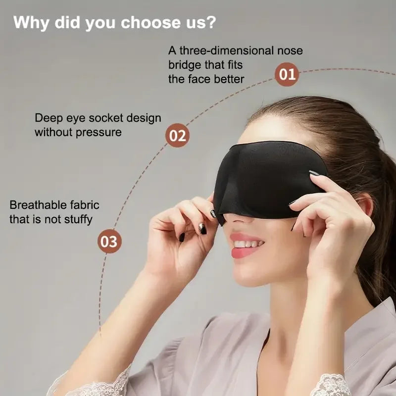 3D Stereoscopic Sleep Eye Mask, Sleep Magic Memory Sponge
